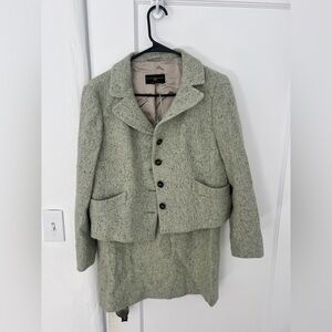 Luciano Barbera Light Green Tweed Blazer